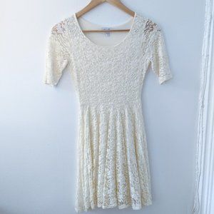 Cream Lace Dress